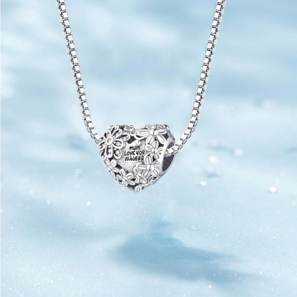 NEW Sterling Heart charm.Mum I love you always - Picture 3 of 3